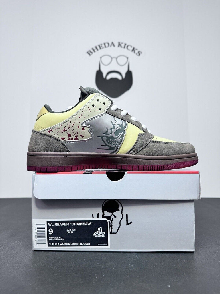 NEW DS Warren Lotas Chainsaw Reaper Dunk Men’s Size 9 with T Shirt