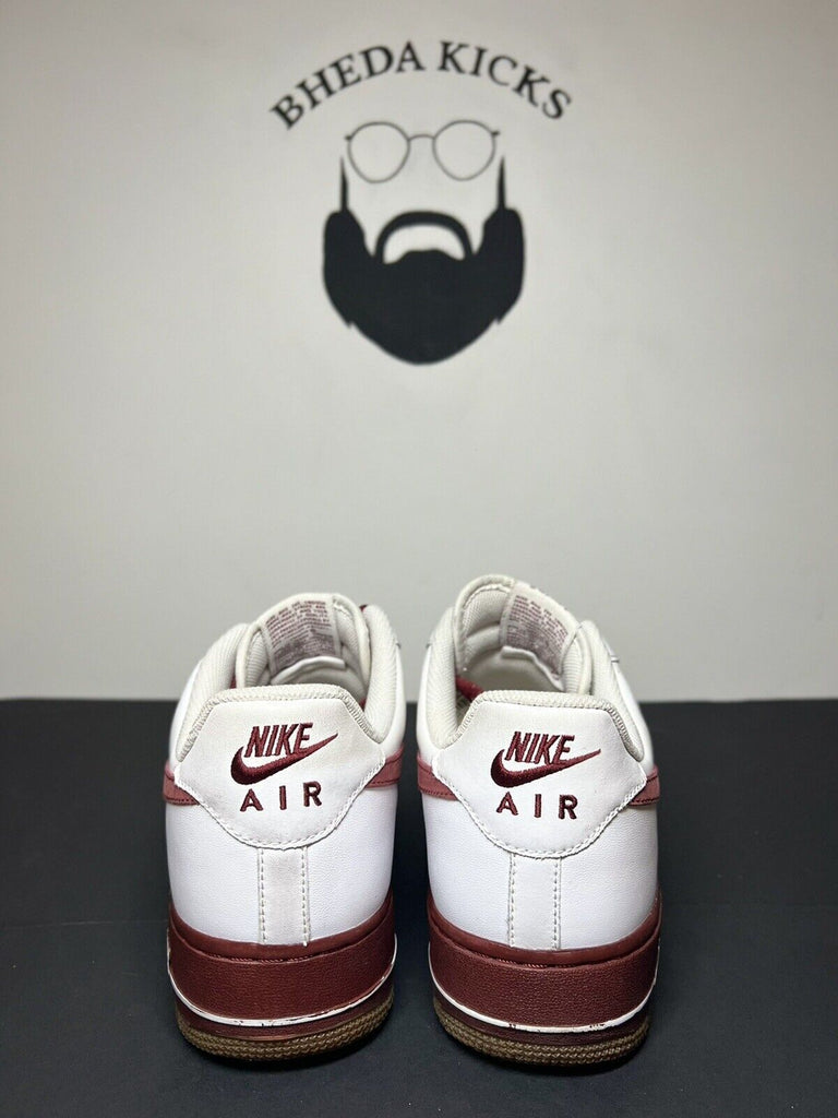 Nike Air Force 1 Mens Sz 12 White Red / Burgundy 315122-167 2009 Rare Og Clean