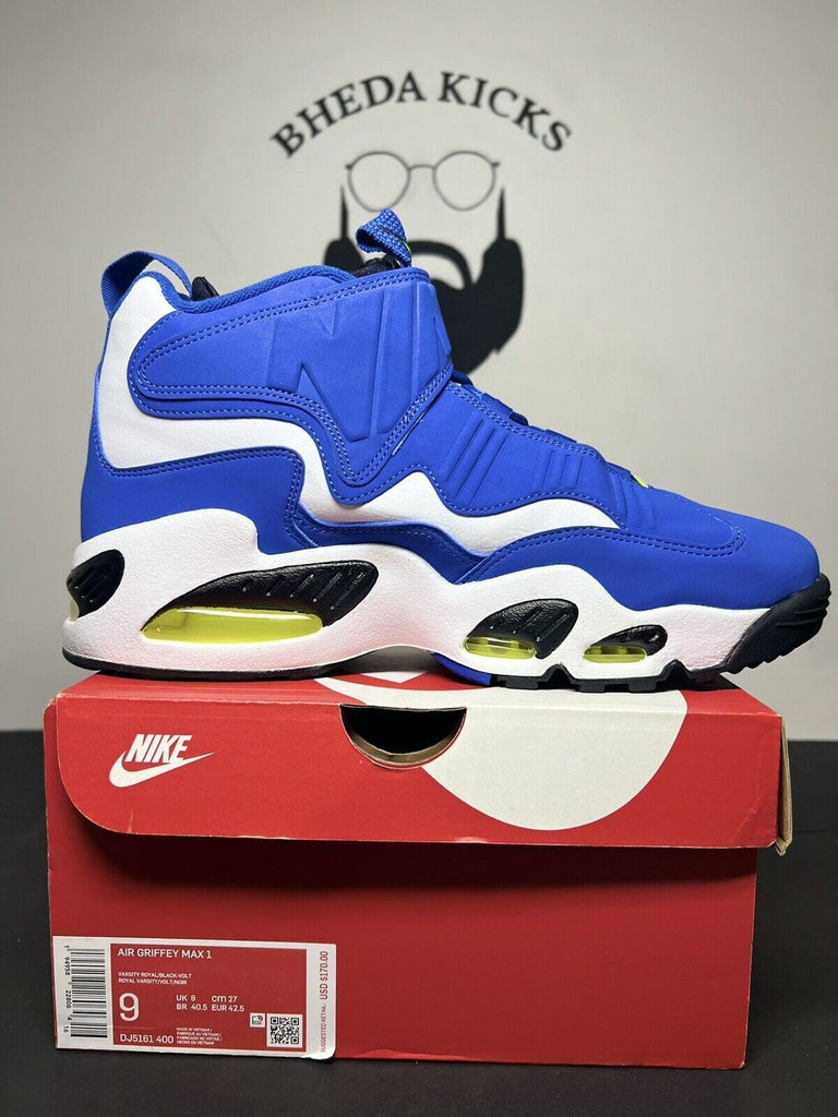 Nike Air Griffey Max 1 Varsity Royal Black Volt DJ5161-400 Men Size 9 Preowned