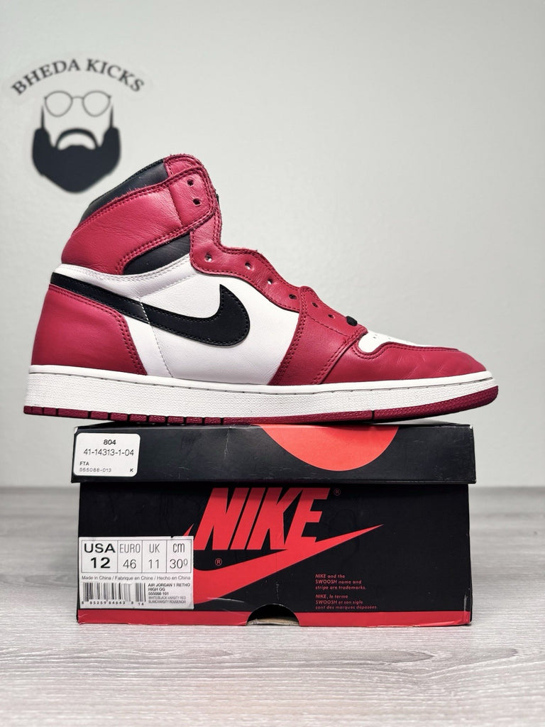 Size 12 - Air Jordan 1 Retro High OG "CHICAGO" 2015 555088-101 Preowned