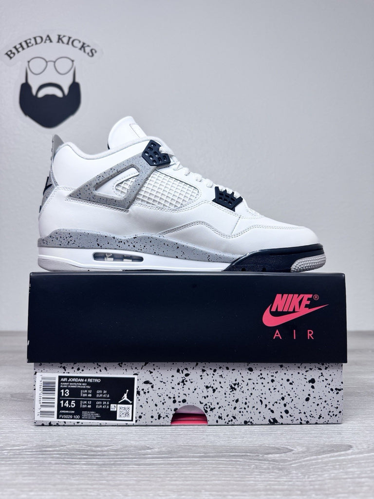 Size 13 - Nike Air Jordan 4 Retro White Cement 2025 FV5029-100 Brand New