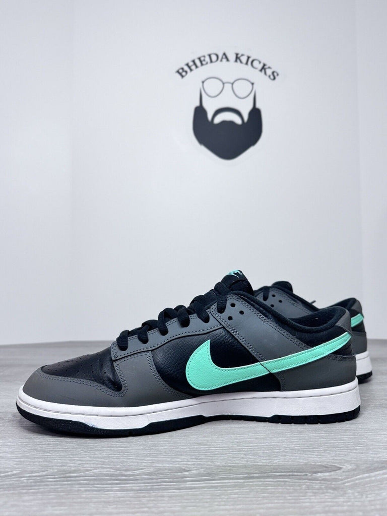 Size 13 - Nike Dunk Low Black Green Glow FB3359 001 Sneakers Mens Preowned