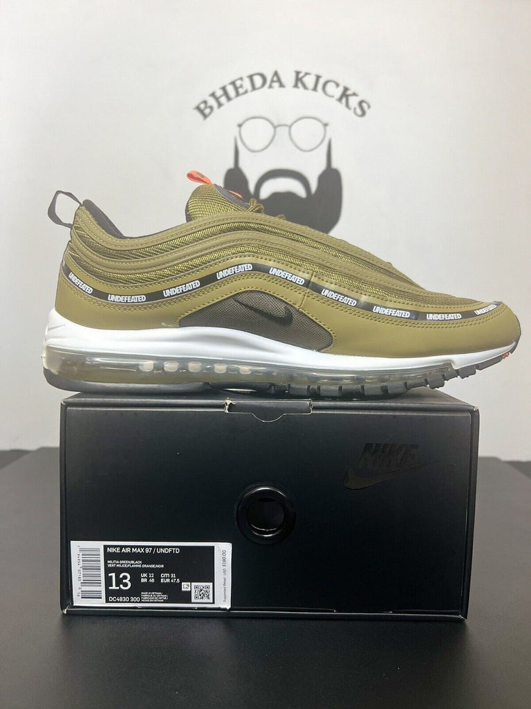 Nike Air Max 97 Undefeated Black Militia Green 2020 DC4830-300 Size 13 Preowned