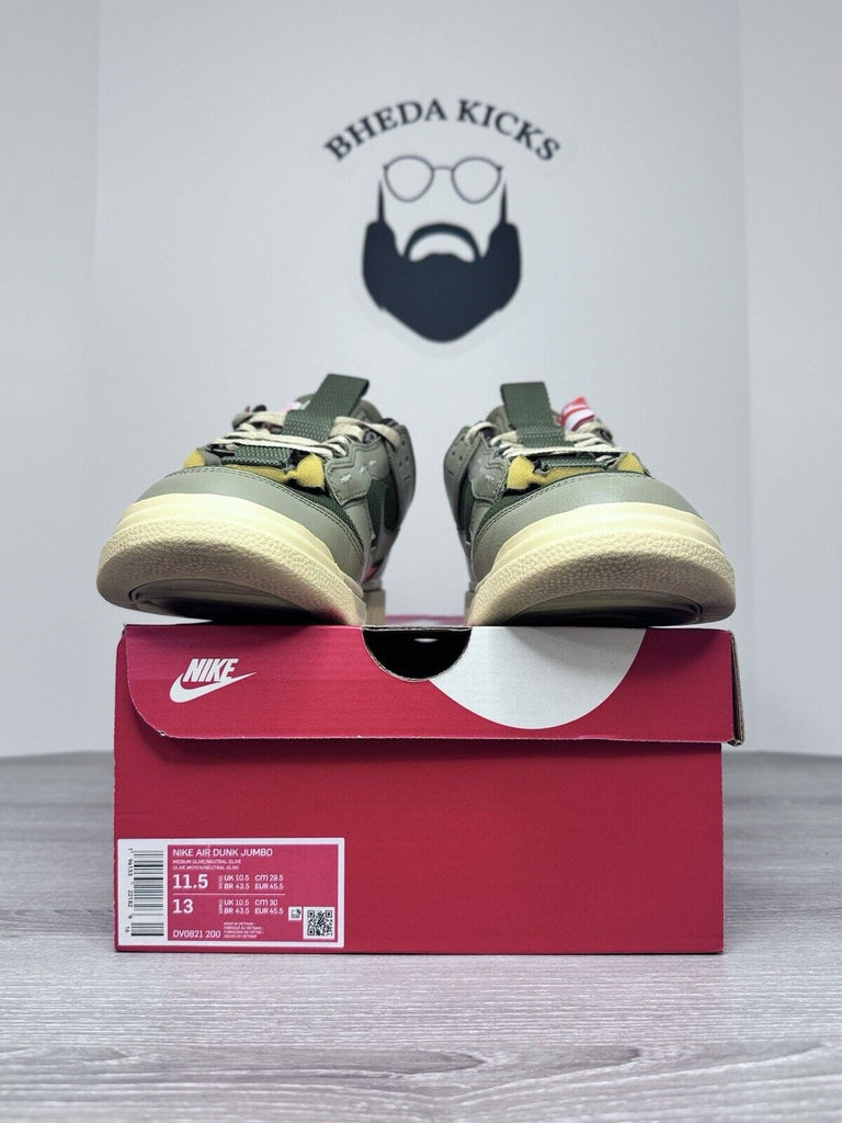 Size 11.5 - Nike Air Dunk Jumbo Medium Olive DV0821-200 Preowned Authentic