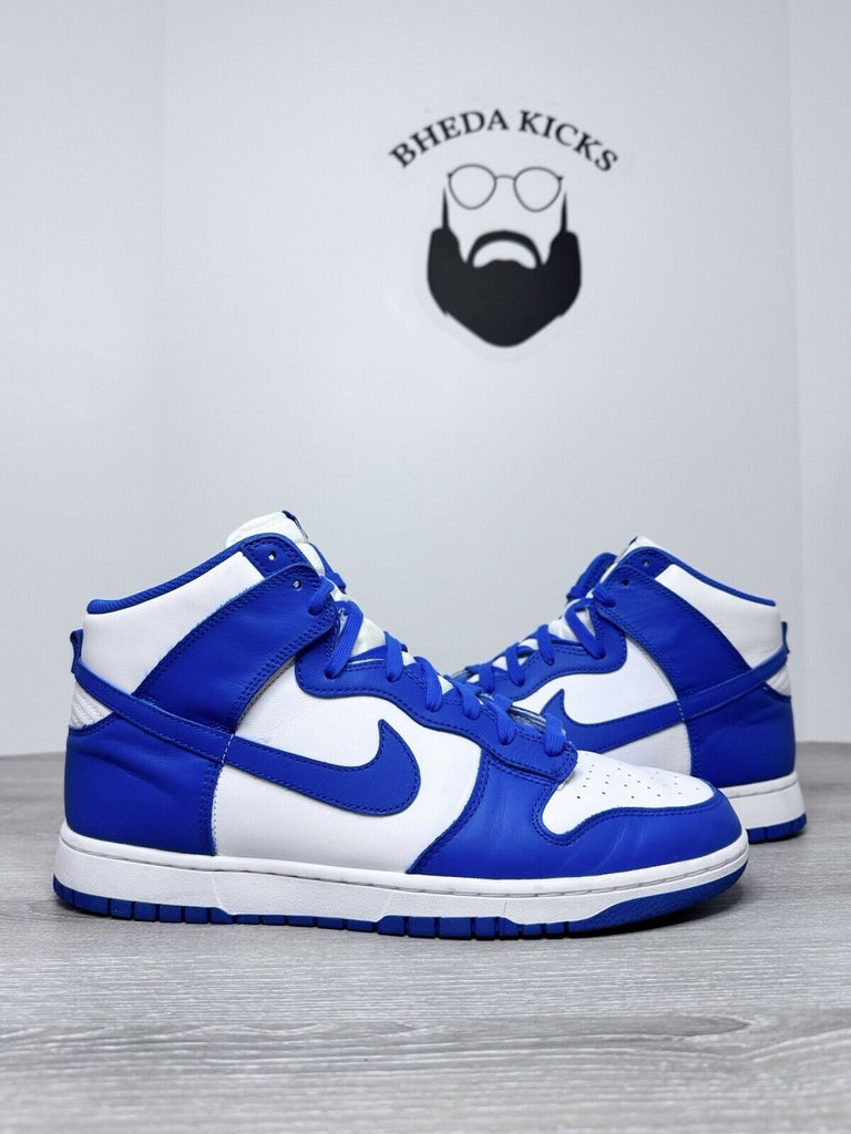 Size 12 - Nike Dunk Hi Retro Game Royal Men’s DD1399-102 Preowned Mens Sneakers