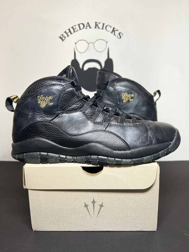 Nike Air Jordan 10 Retro NYC size 15 OG X 310805–012 Black ￼rare Authentic MJ