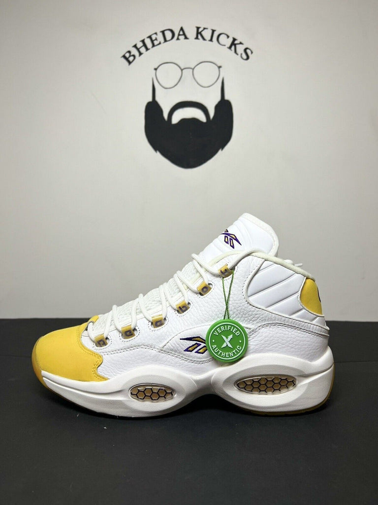 Reebok Question Mid Iverson Yellow Toe PE Kobe New FX4278 SB SAMPLE Size 11.5