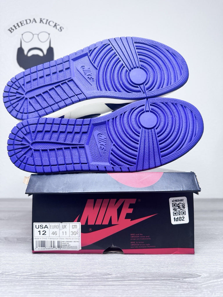 Size 12 - Air Jordan 1 Retro High OG "Court Purple" 2018 555088-501 Brand New