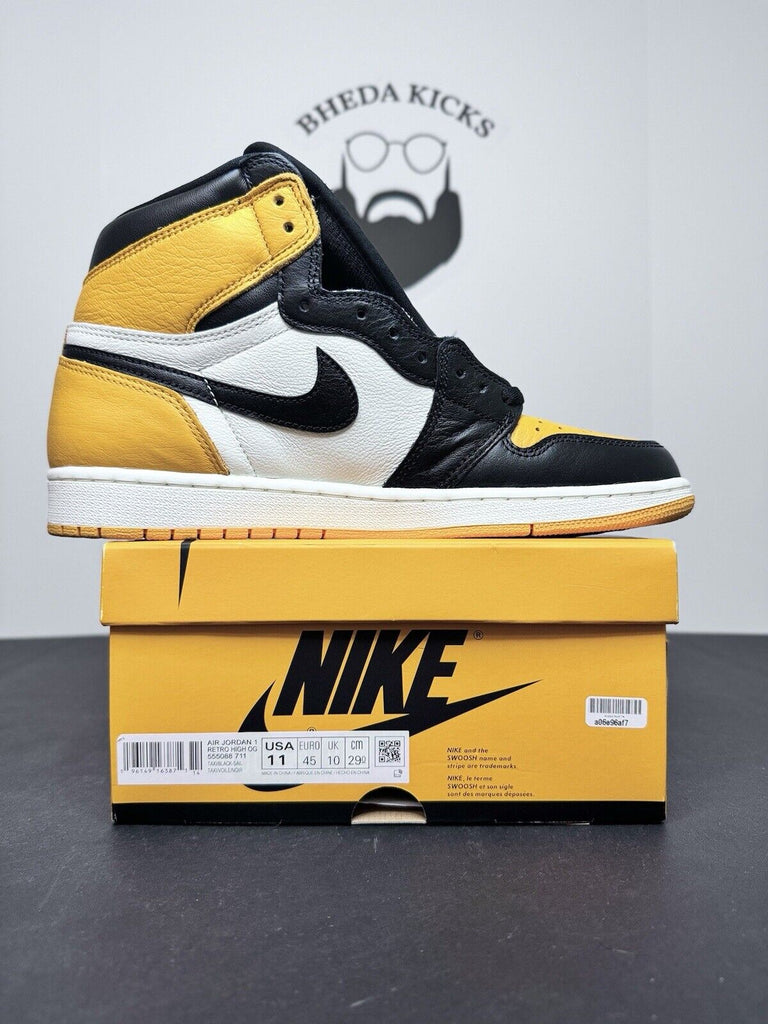 NEW DS Nike Air Jordan 1 Retro High OG Taxi Yellow Toe 555088-711 Men’s Size 11