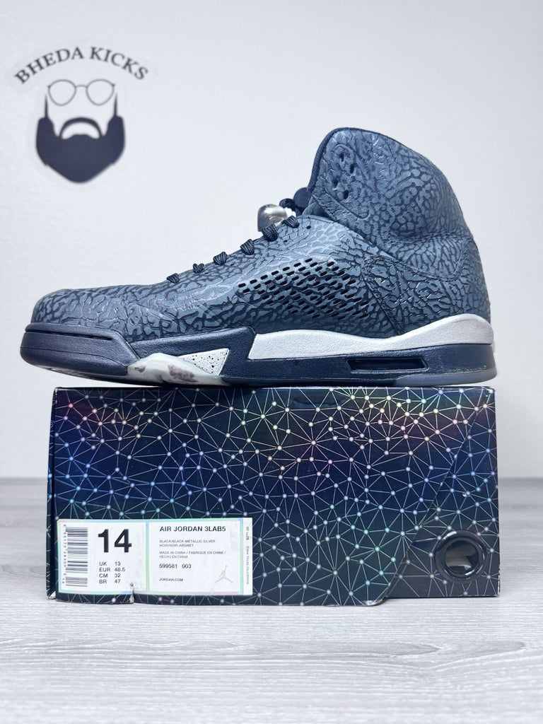 Size 14 - Air Jordan 5 Retro 3Lab5 Elephant Print 599581-003 Preowned Authentic