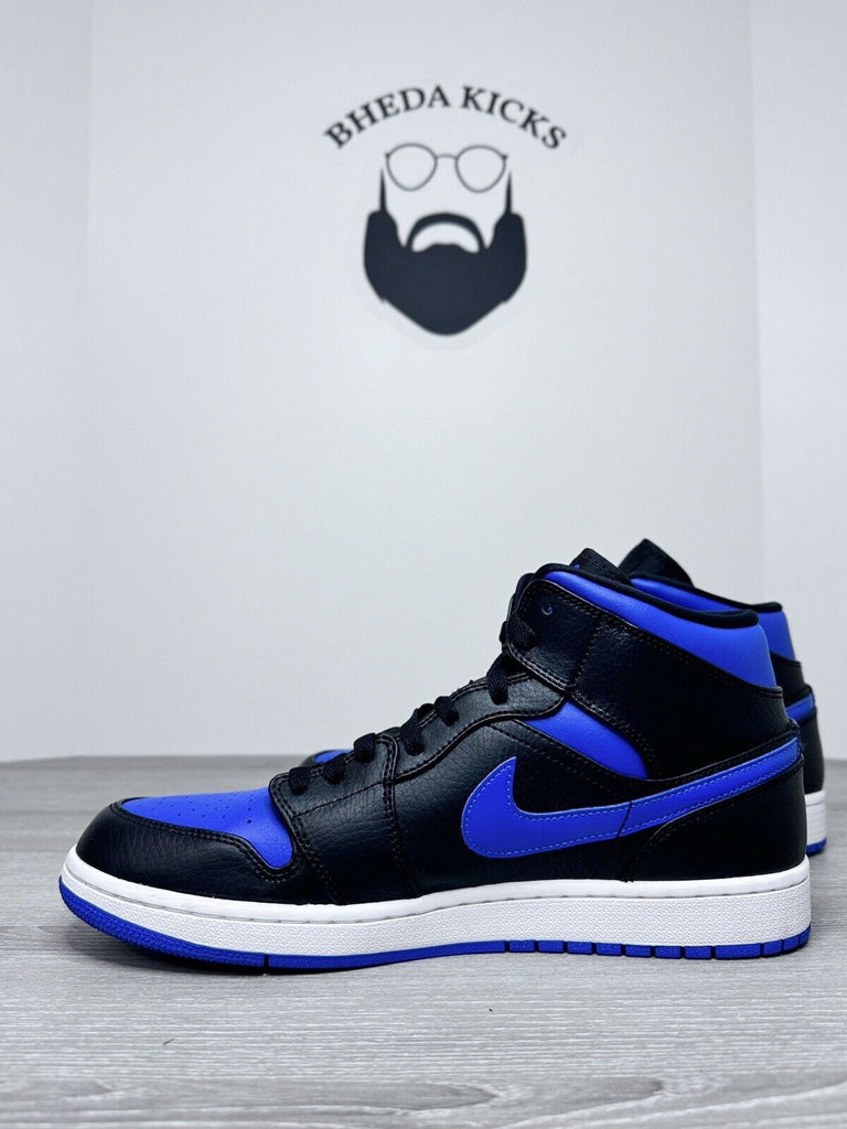 Size 11 - Nike Mens Air Jordan 1 Mid 554724-068 Blue Sneakers (Tried On)