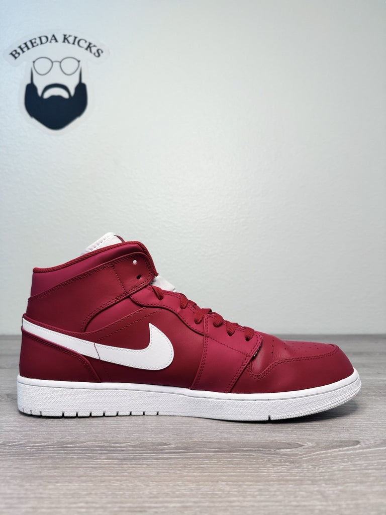 Size 16 - Nike Air Jordan 1 Mid Gym Red 2.0 Mens 554724-600 Preowned Og