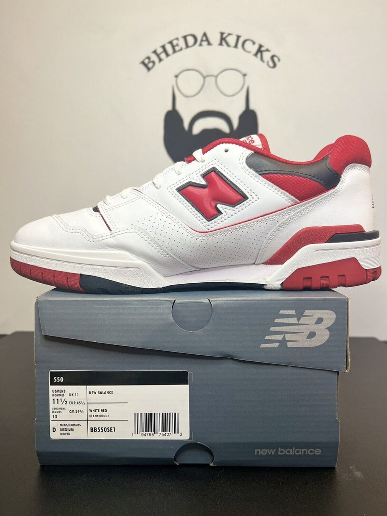 New Balance Lifestyle 550 Red White Men Shoes Classic Rare BB550SE1 Size 11.5