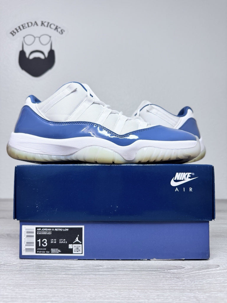 Size 13 - Nike Air Jordan 11 Retro Low White Diffused Navy Blue Men's FV5104-104