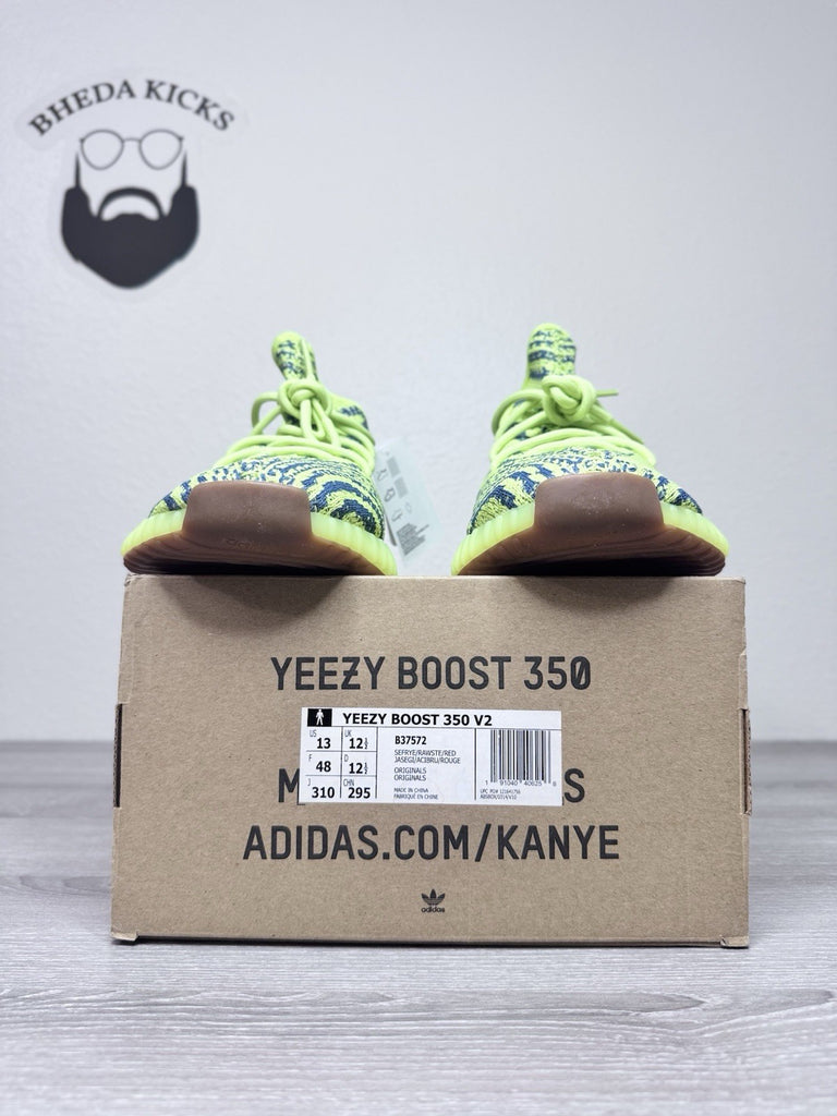 Size 13 - adidas Yeezy Boost 350 V2 Low Semi Frozen Yellow Brand NEW DS