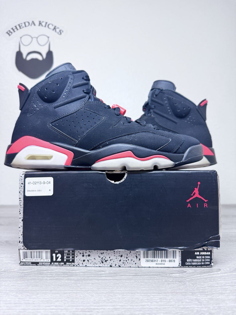 Size 12 - Jordan 6 Retro Mid Infrared 384664-060 Preowned Authentic Rare