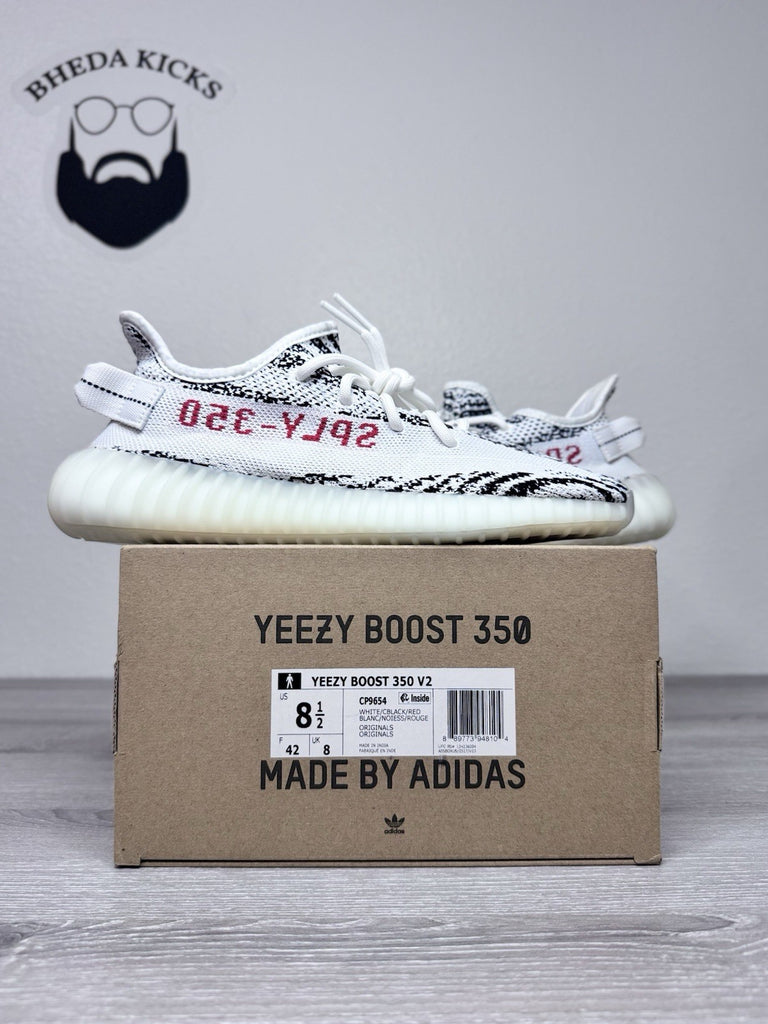 Size 8.5 - adidas Yeezy Boost 350 V2 Low Zebra CP9654 Brand New