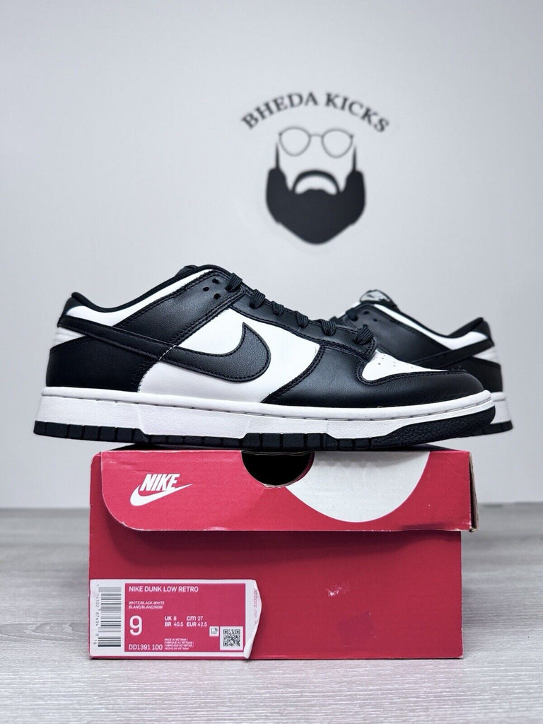 Size 9 - Nike Dunk Low "Panda White Black" 2021 DD1391-100 Preowned Og