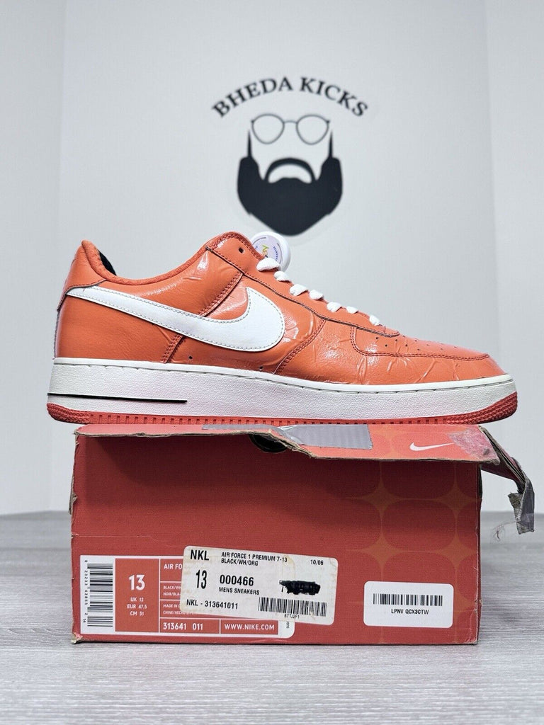 Size 13 - Nike Air Force 1 AF1 Halloween Split Orange 313641-011 Preowned Rare