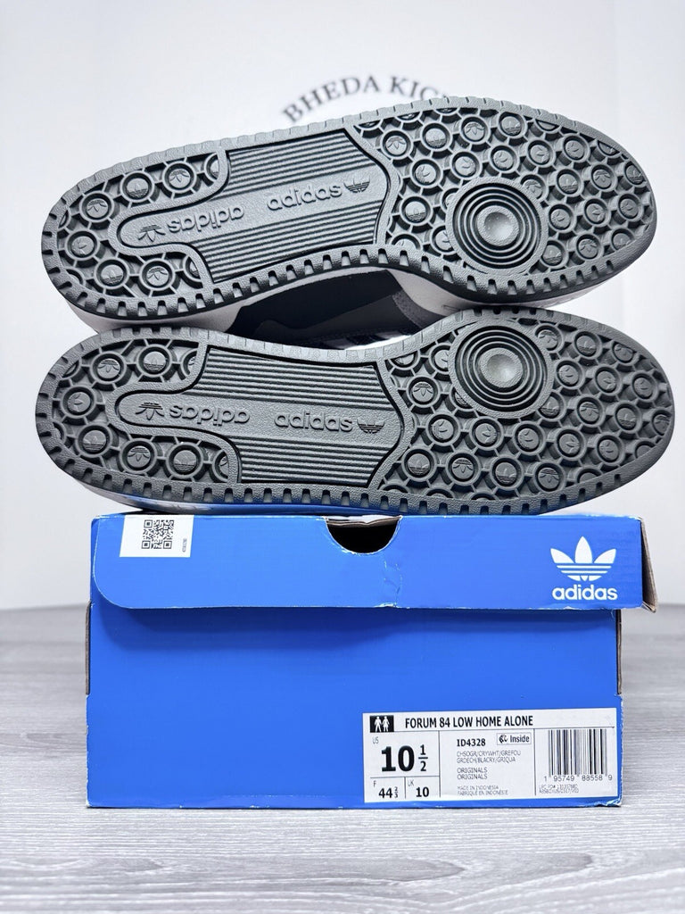 Size 10.5 - Adidas Forum 84 Low Home Alone 2 Shoes Grey Black ID4328 Mens NEW DS