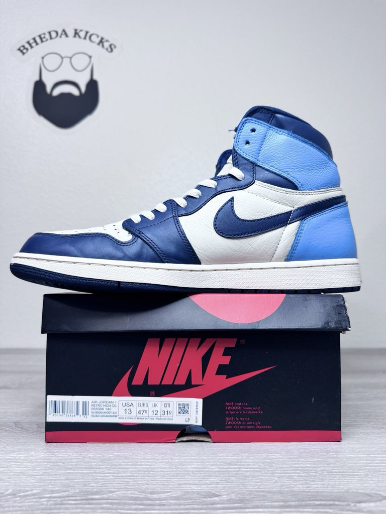 Size 13 - Air Jordan 1 Retro High OG "Obsidian UNC" 2019 555088-140 Preowned