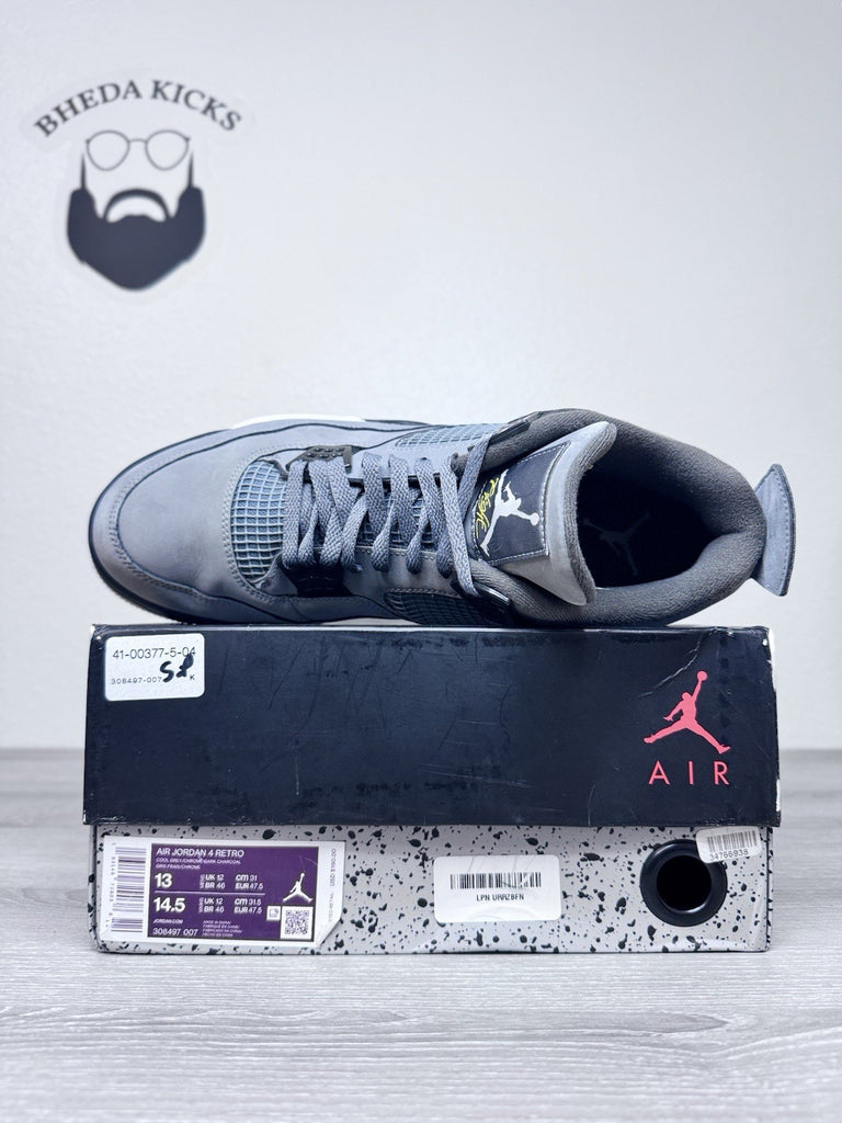 Size 13 - Nike Air Jordan 4 Retro “Cool Grey” 2019 308497-007 Men’s Preowned