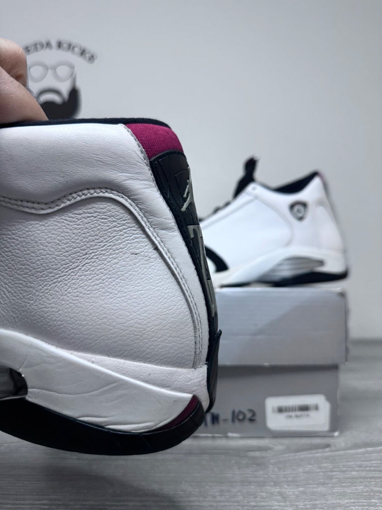 Size 10.5 - Air Jordan 14 Retro 2014 Black Toe 487471-102 Preowned Authentic