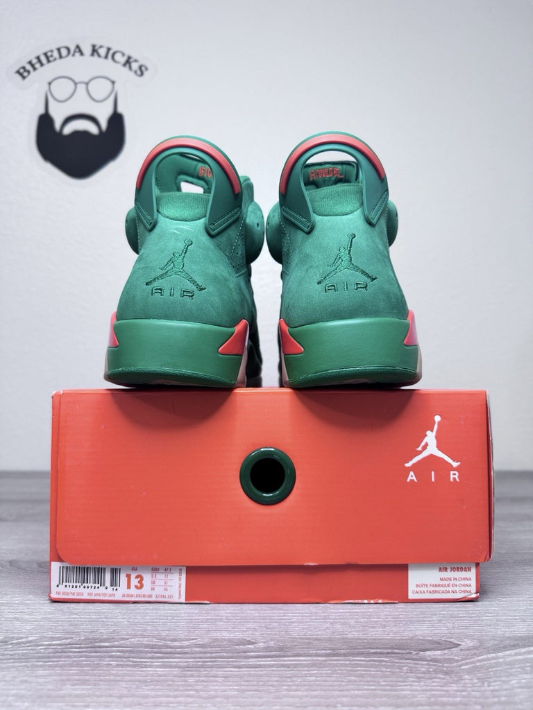 Size 13 - Nike Air Jordan 6 Retro Gatorade Green AJ5986-335 Men's Preowned