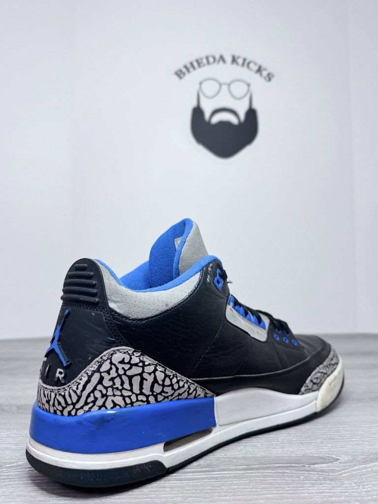 Size 13 - Nike Air Jordan 3 Retro Sport Blue Black Wolf Grey (136064-057)