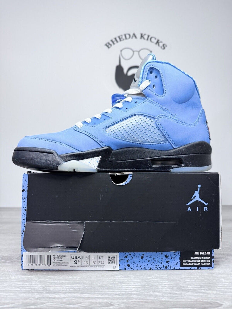 Size 9.5 - Nike Air Jordan 5 Retro SE UNC University Blue DV1310-401 Preowned