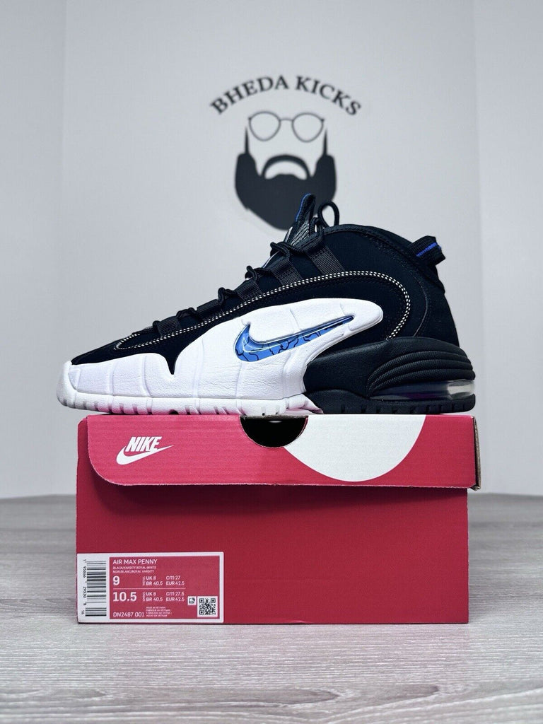 Size 9 - Nike Air Max Penny 1 Orlando Black Varsity Royal DN2487-001 Preowned