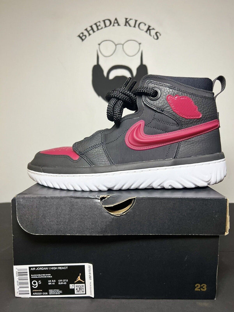 Nike Air Jordan 1 High React “Noble Red” (AR5321-006) Mens Size 9.5 Preowned Og