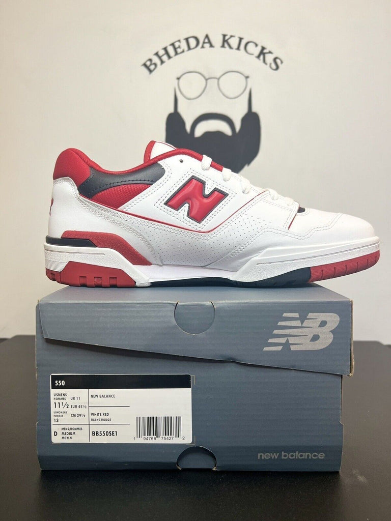 New Balance Lifestyle 550 Red White Men Shoes Classic Rare BB550SE1 Size 11.5