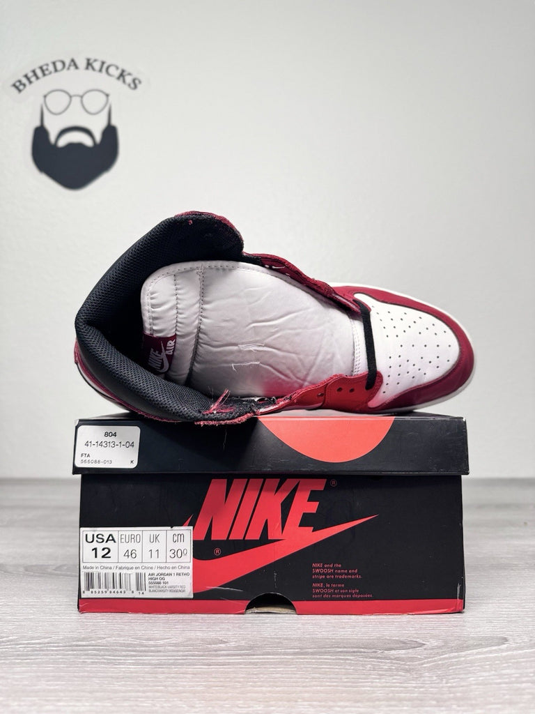 Size 12 - Air Jordan 1 Retro High OG "CHICAGO" 2015 555088-101 Preowned