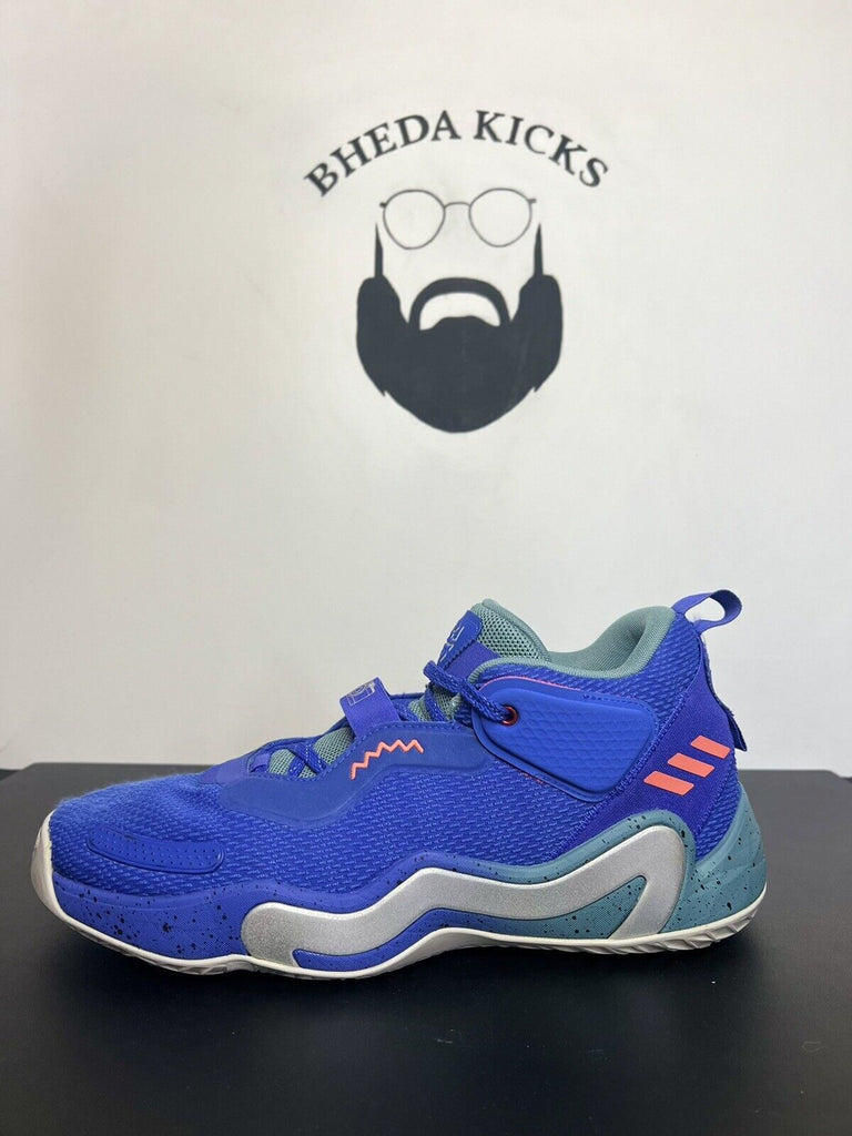 Adidas D.O.N. Issue #3 Basketball Shoes Blue Say Cheese H69014 Mens Size 13