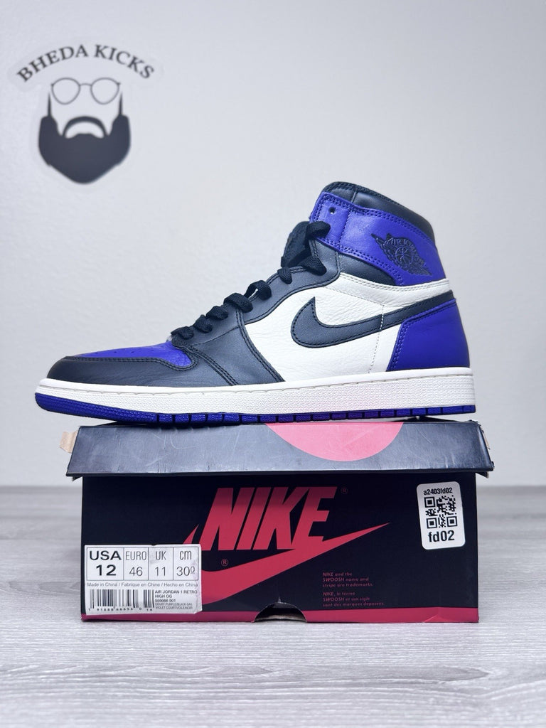 Size 12 - Air Jordan 1 Retro High OG "Court Purple" 2018 555088-501 Brand New