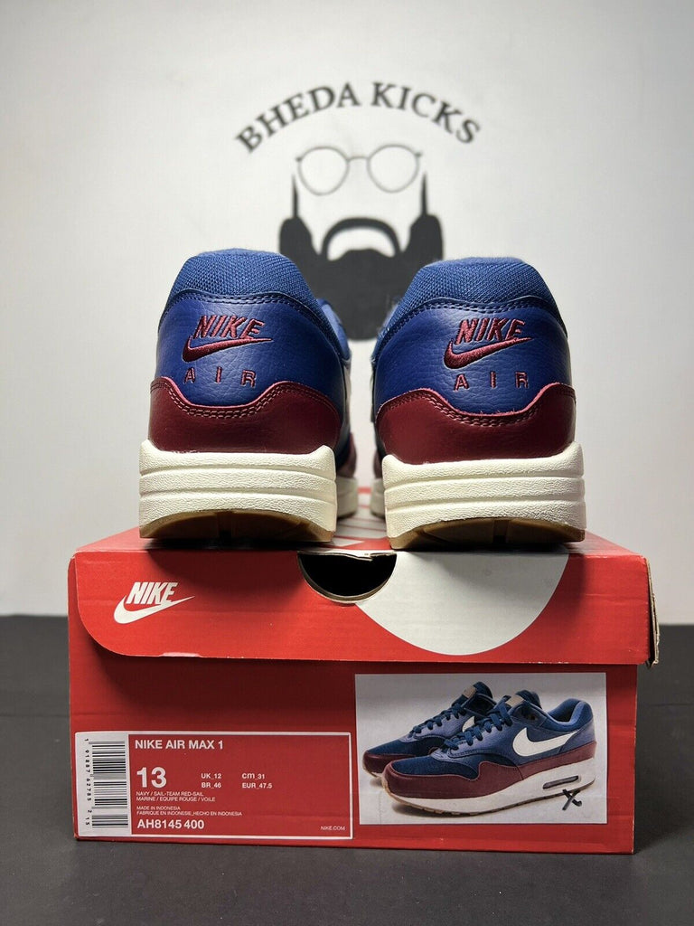 Nike Air Max 1 Navy Team Red Gum Men’s Size 13 (AH8145-400) Preowned Og Rare