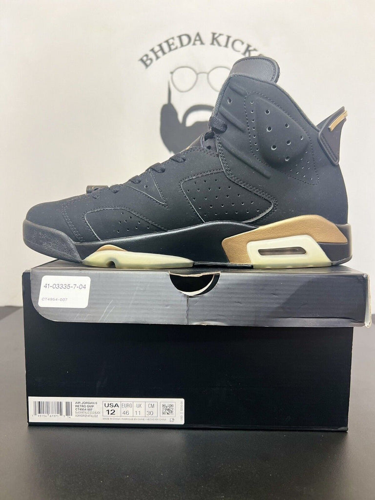 Nike Air Jordan 6 Retro DMP 2020 Metallic Gold Black CT4954-007 Preowned Size 12