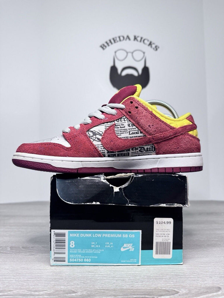 Size 8 - Nike SB Dunk Low Premium QS Crawfish 2014  504750-660 Rare Clean