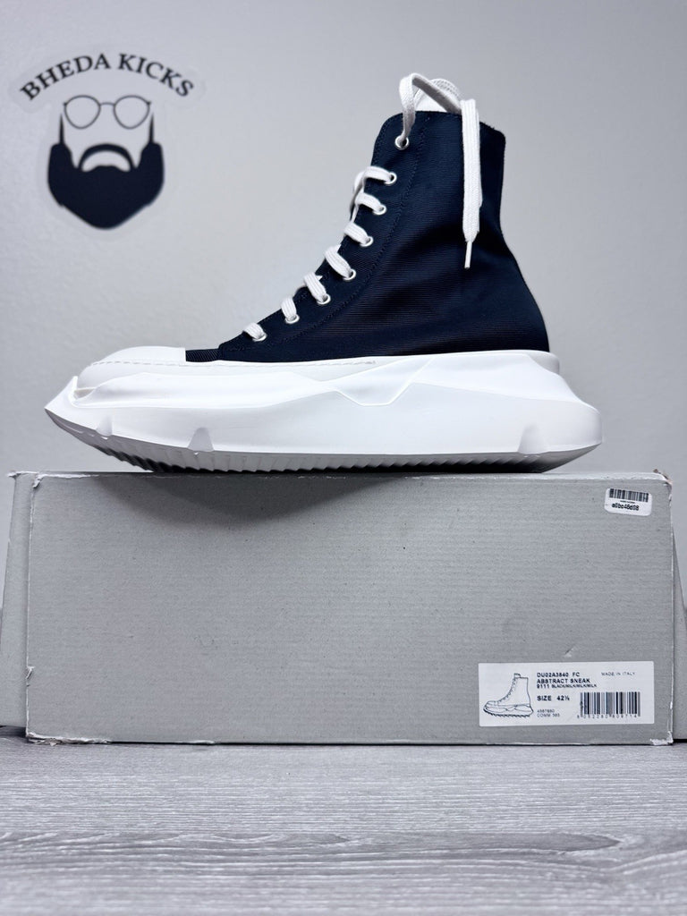 Size 42.5 EU/9.5 US - Rick Owens DRKSHDW Abstract High Sneakers Black Milk
