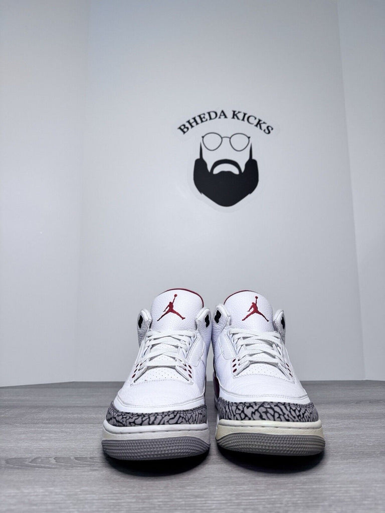 Size 12.5 - Jordan 3 Retro Hall of Fame 2018 White Grey (136064-116) Preowned