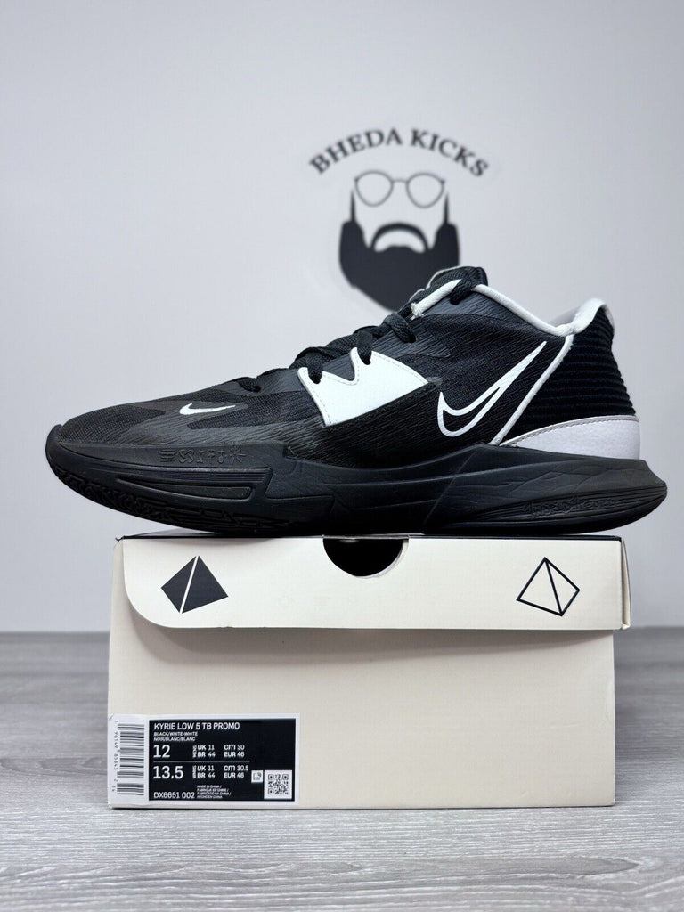 Size 12 - Kyrie Low 5 TB Promo Black/White-White DX6651-002 Preowned