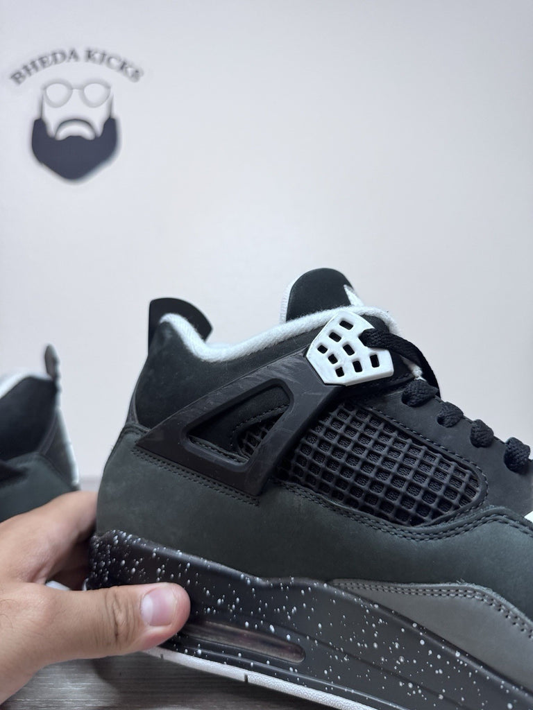 Size 15 - Nike Air Jordan 4 Retro Fear Black White FQ8138-002 Preowned Authentic