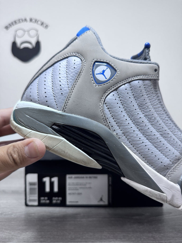 Size 11 - Nike Air Jordan 14 Retro Wolf Gray [487471-004] Preowned Authentic