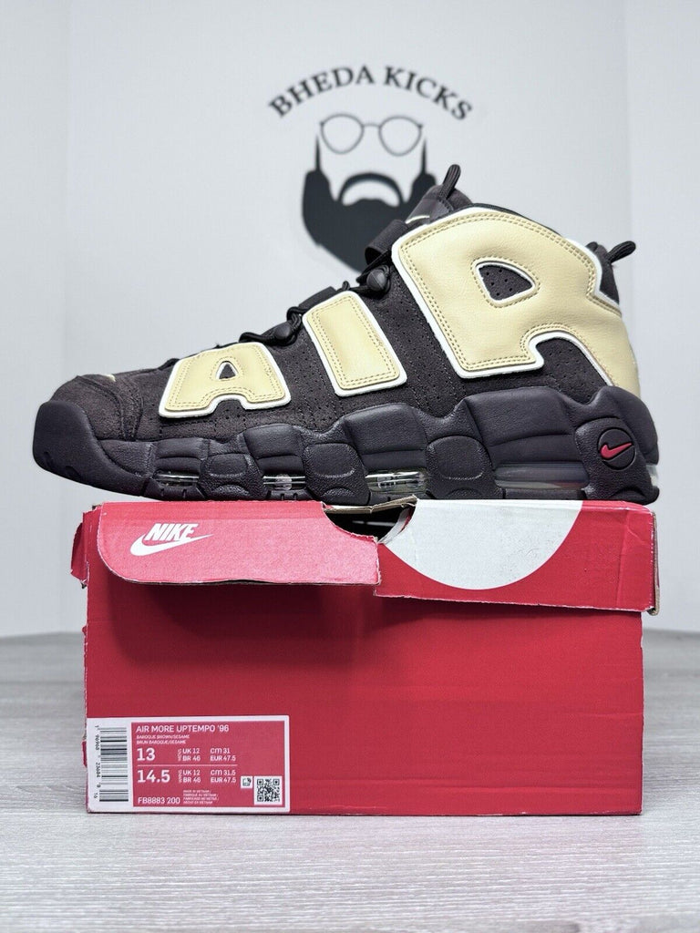 Size 13 - Nike Air More Uptempo 96 Baroque Brown/Sesame FB8883-200 Worn Once