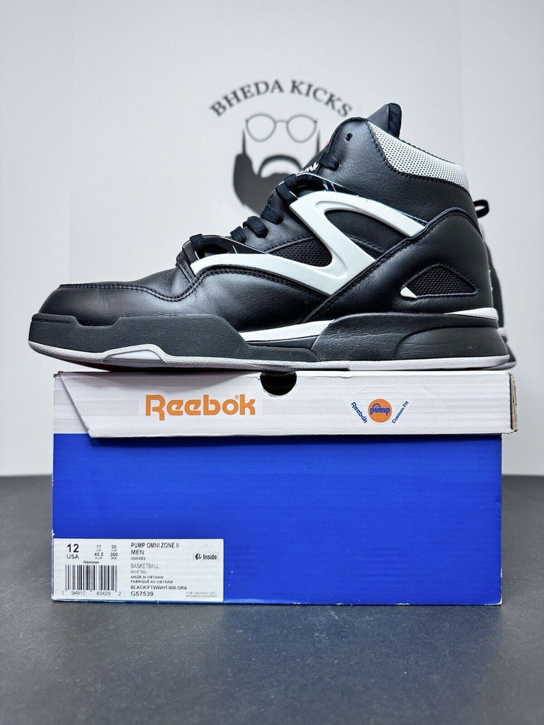 Reebok Pump Omni Zone II Dee Brown Black White (2021) G57539 Men's Size 12