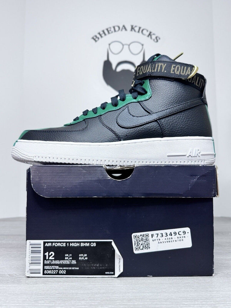 Size 12 - Nike Air Force 1 High Black History Month Sneakers Black 836227-002