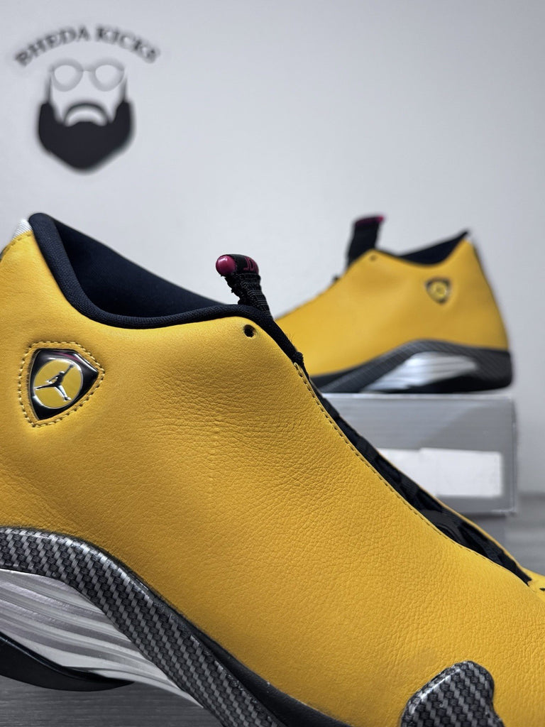 Size 13 - Jordan 14 XIV Retro Ferrari 'University Gold' 2019 BQ3685-706 Preowned