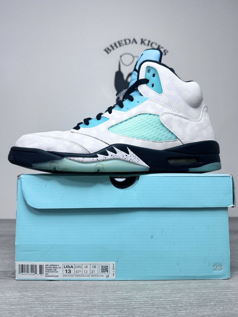 Size 13 - Jordan 5 Retro Island Green 2019 Preowned CN2932-100 Authentic