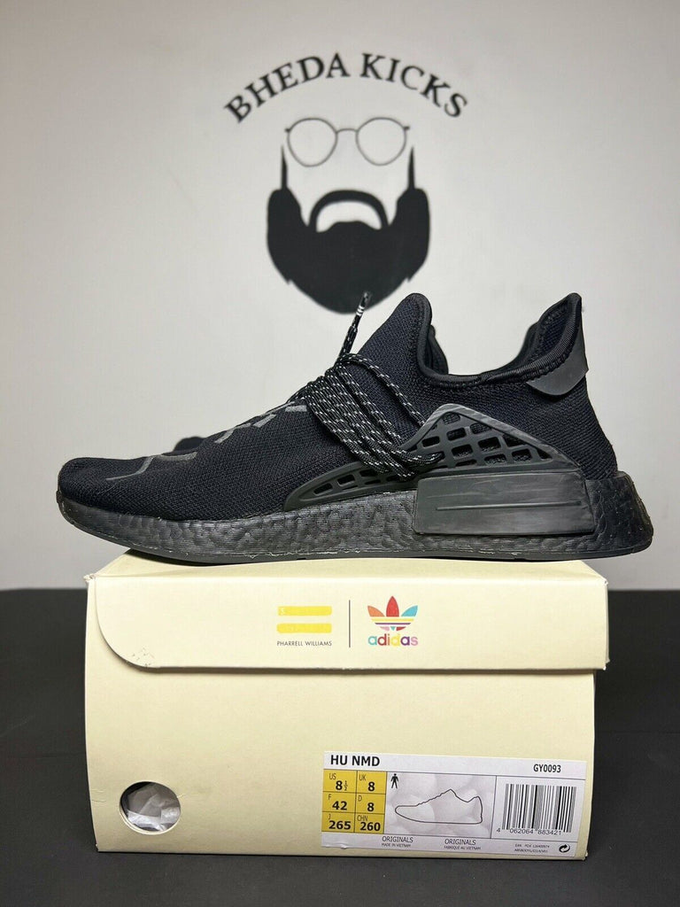 adidas NMD Hu Pharrell ‘Black’ | GY0093 | Size 8.5 Preowned Clean og Rare